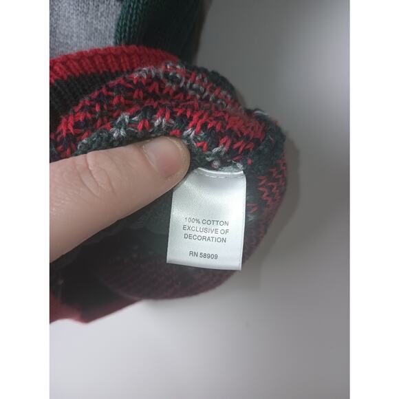 Not so Ugly Christmas Sweater Vest Xmas Train Green Boys Size 7 Cotton Holiday - Picture 3 of 4